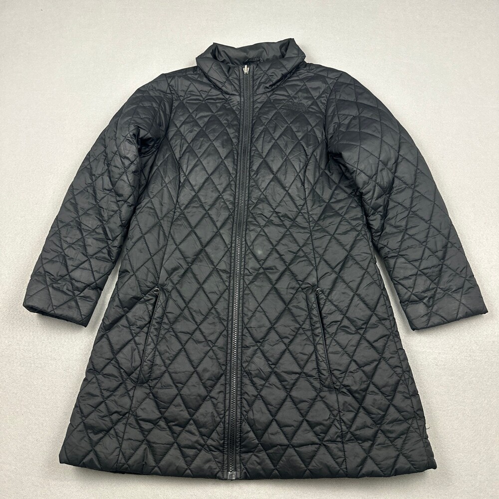 The North Face Jacket Women Medium Black Quilted Thermoball Parka Coat Primaloft